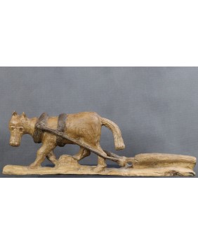 Koń pociągowy. Drewno....