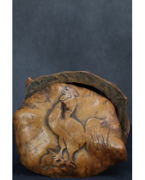 Pudełko z kogutem. Drewno....