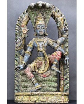 Wisznu. Drewno. Indie....