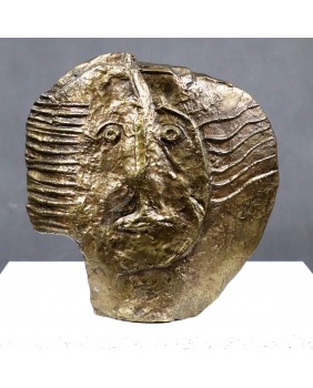 Grecka surowa twarz. Brąz....