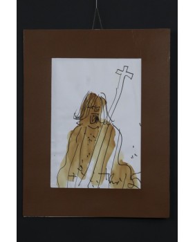 Święty. Praca na Papierze....