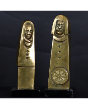 Rybacy. Mosiądz. Drewno. XX...