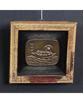 Arka Noego. Plakieta. Brąz....