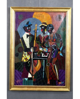 Orkiestra jazzowa. Olej....