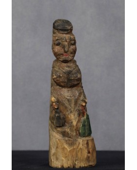 Kobieta modna. Drewno. Art...