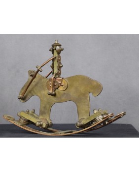 Jeździec. Steampunk. Miedź....