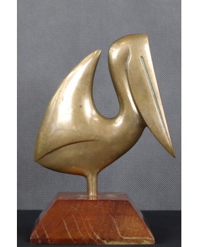 Pelikan. Ryba. Mosiądz....