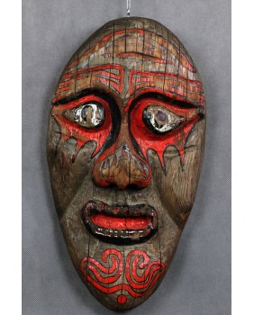 Maska. Wojownik. Drewno....