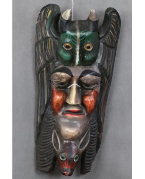 Tecum Uman. Maska. Drewno....